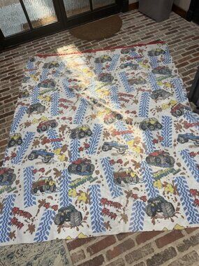 Vintage Beacon Juvenile Blanket Twin 4x4 Monster Trucks 66X90 Monster Mash